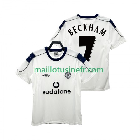 Maillot de Foot Manchester United BECKHAM 7 2000 2001 Extérieur Retro
